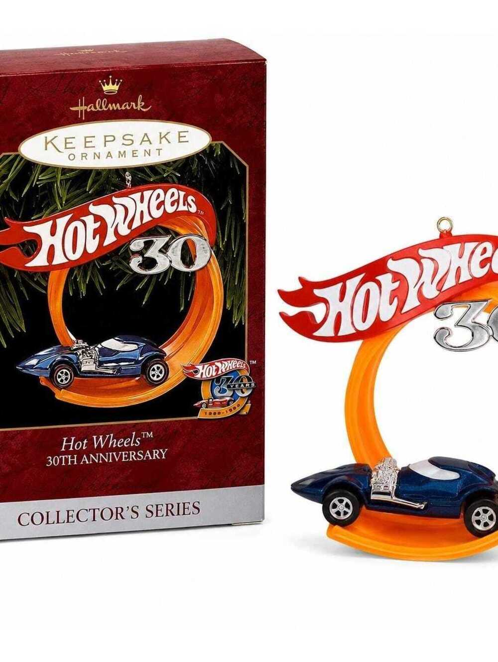 Hallmark Keepsake Ornament Hot Wheels 30th Anniversary 1998 Dated w/ Box